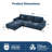 2-Piece 84" Upholstered L Shape Sectional Sofa-2126689609
