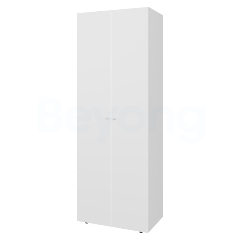 Grande armoire-penderie blanche à 2 portes, Blanc