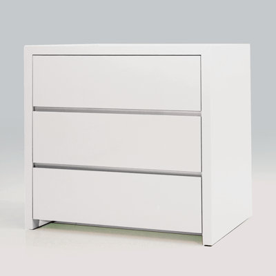 Table de chevet 3 tiroirs Blanche