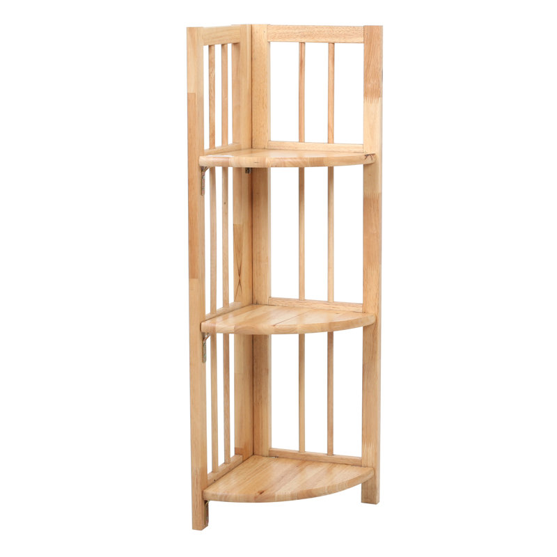 Modern Wood Corner Bookcase