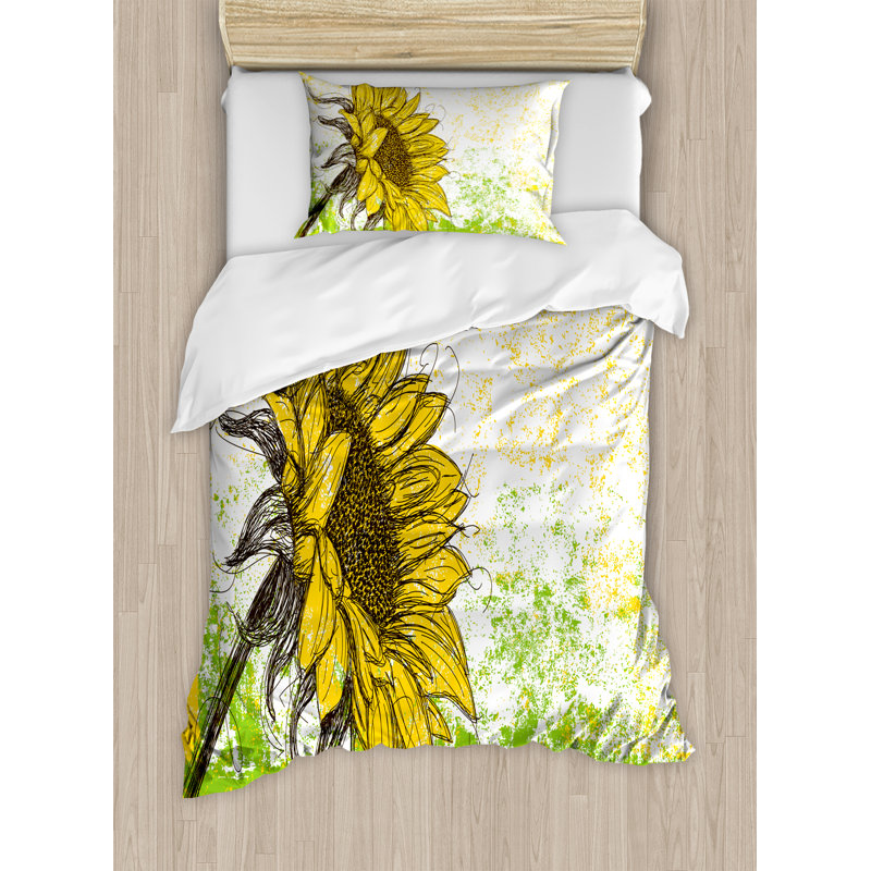 Traditional Polyester Floral Duvet Cover, Twin Duvet Cover + 1 Standard Sham