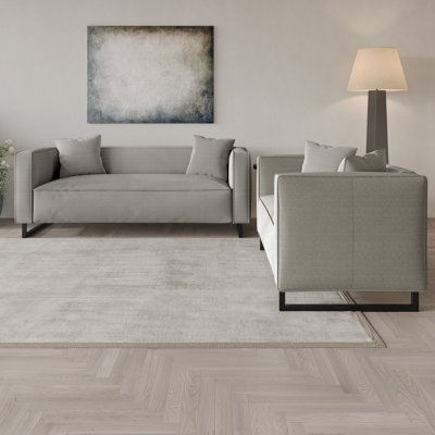 2-Pieces Mid-Century Modern Linen Upholstered Living Room Set by Latitude Run