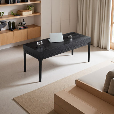 Black oak modern minimalist desk