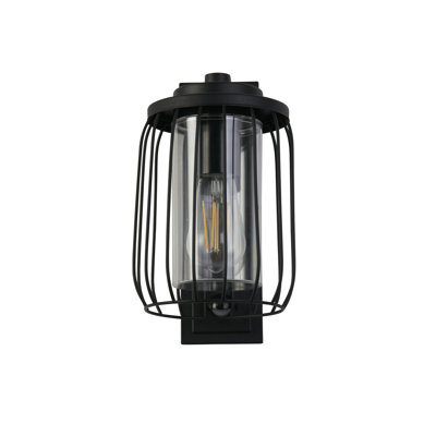 Akhira Black 27.2cm H Outdoor Sconce