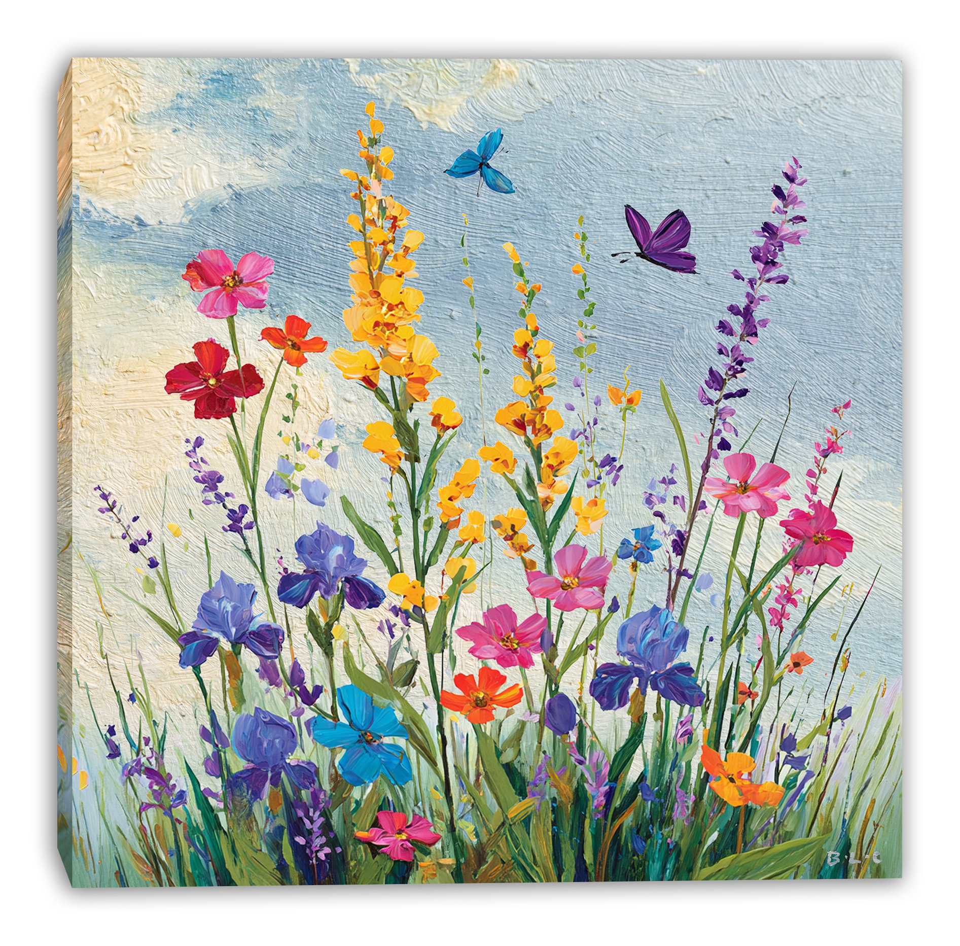 Ophelia & Co. Summer Meadow Rise Wrapped Canvas Wall Art | Wayfair