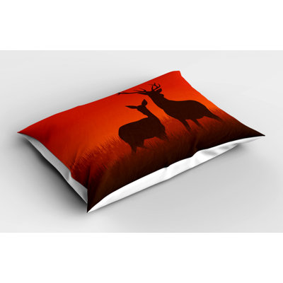 Deer Polyester Toile Sham Set