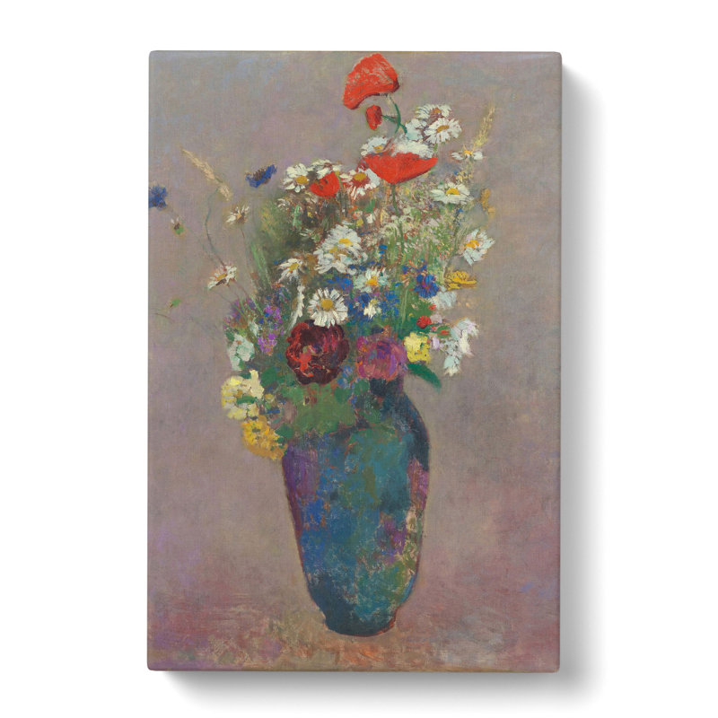 Vase Of Flowers Vol.8 by Odilon Redon - Wrapped Canvas Painting, 50cm H x 35cm W x 3cm D