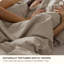 Ensemble de housse de couette en coton 100% coton à tissage flammé très grand avec literie de style lin, facile à changer, ensemble de literie 3 pièces, gris lin tanné, 104 po x 90 po-116855427