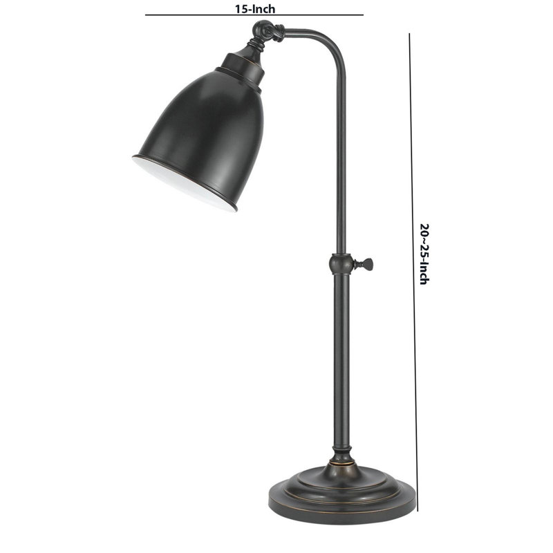 Lampe arquée 25 po Kristah, Bronze