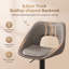 Upholstered PU Leather Bar Stools Modern Swivel Counter Stool with Hollow Backrest for Home Bar Kitchen-1777060144