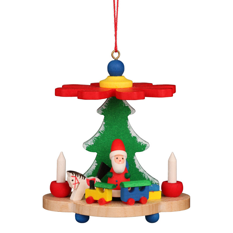 3'' Wood Hanging Figurine Ornament