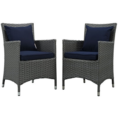 Chaise de patio avec coussin Modway