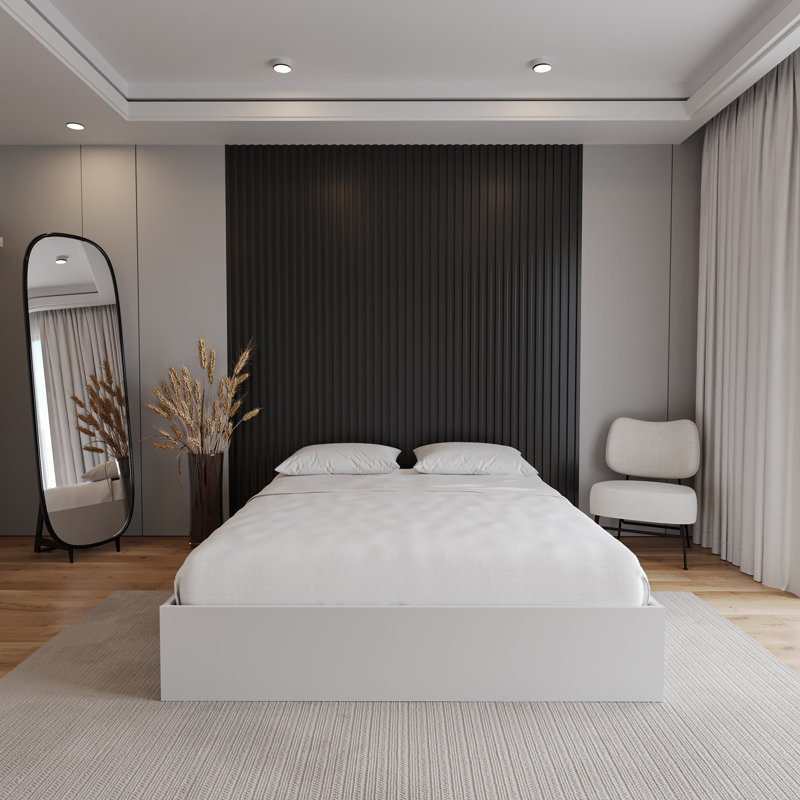 Platform Storage Bed, Queen, White