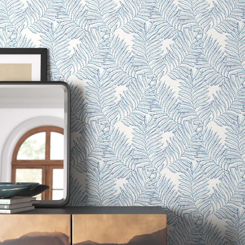 Rouleau de papier peint lisse Palmina L 33 pi x l 20,5 po, Bleu