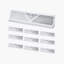 Registres de plancher 18 po - Paquet de 10 évents de plancher pour registre de plinthe CVC - blanc