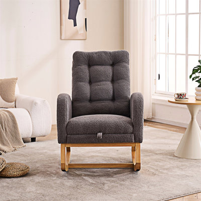 Accent Rocking Chair Lounge Chair With Footrest