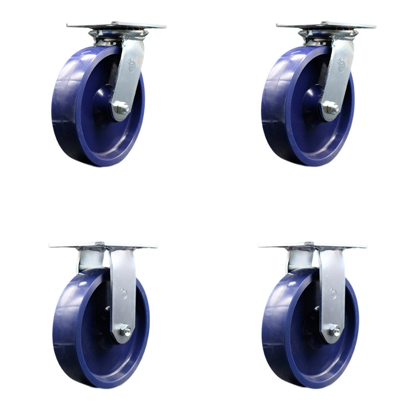 4 Piece Solid Poly Caster Set