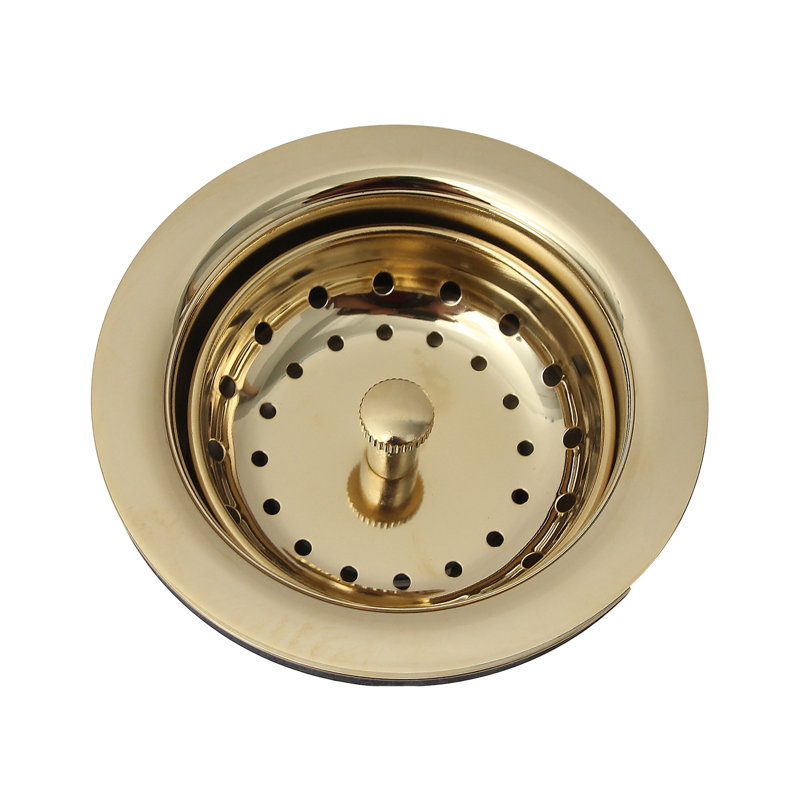 Drain pour évier de cuisine Bracket Strainer, Laiton poli