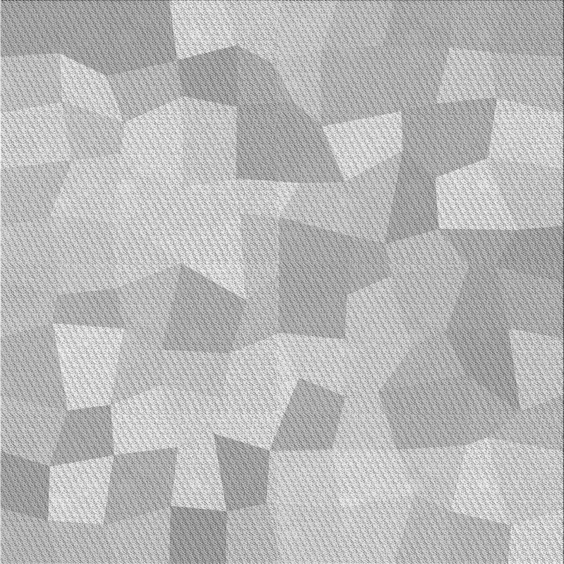 Tapis rond gris à motif géométrique, Carré 6 pi
