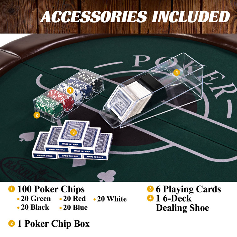Pittig mooi huiswerk maken Barrington Billiards Company Barrington 6-person Folding Poker Table With Poker  Chips And Card Set | Wayfair