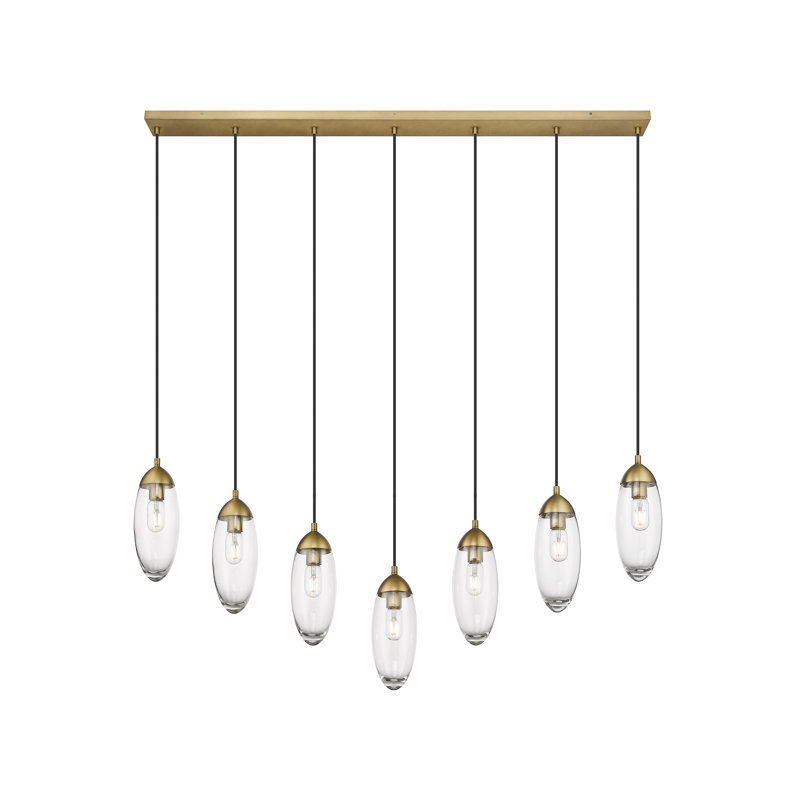 Maymie 7 - Light Dimmable Chandelier, Rubbed Brass