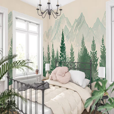Papier peint Soft Forest Mountains