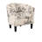 25.5" W Modern Minimalist Upholstered Barrel Chair And Ottoman (Set of 2)-2134734419