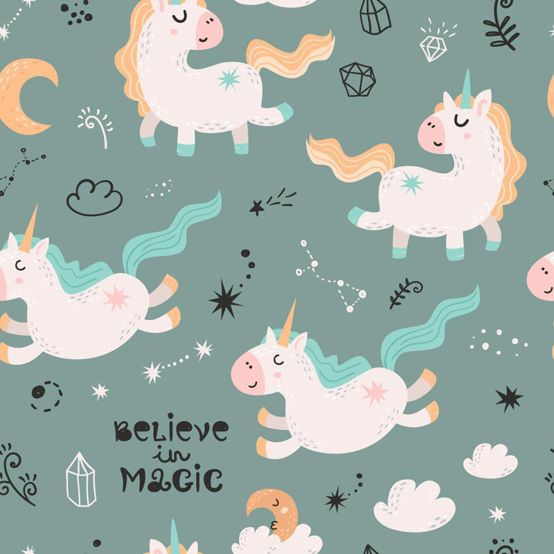 Papier peint autocollant Believe In Magic Unicorns N05045