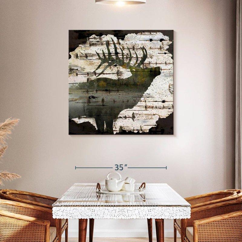 Brampt Birch Forest Deer, 39" H x 39" W