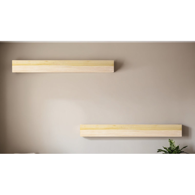 Poplar Floating Shelves, 3" H x 39" W x 5" D