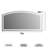 72 in. W x 36 in. H Arch Metal Framed LED Bathroom Vanity Mirror-2012296112