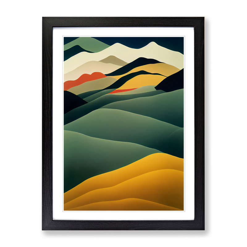 Spring Landscape View Vol.3 - Single Picture Frame Print, Black, 34cm H x 25cm W x 2cm D