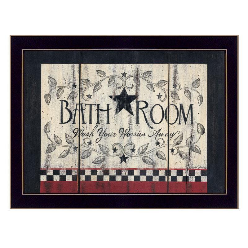 Bathroom Framed Wall Art, Bathroom Wall Décor Framed Print by Linda Spivey