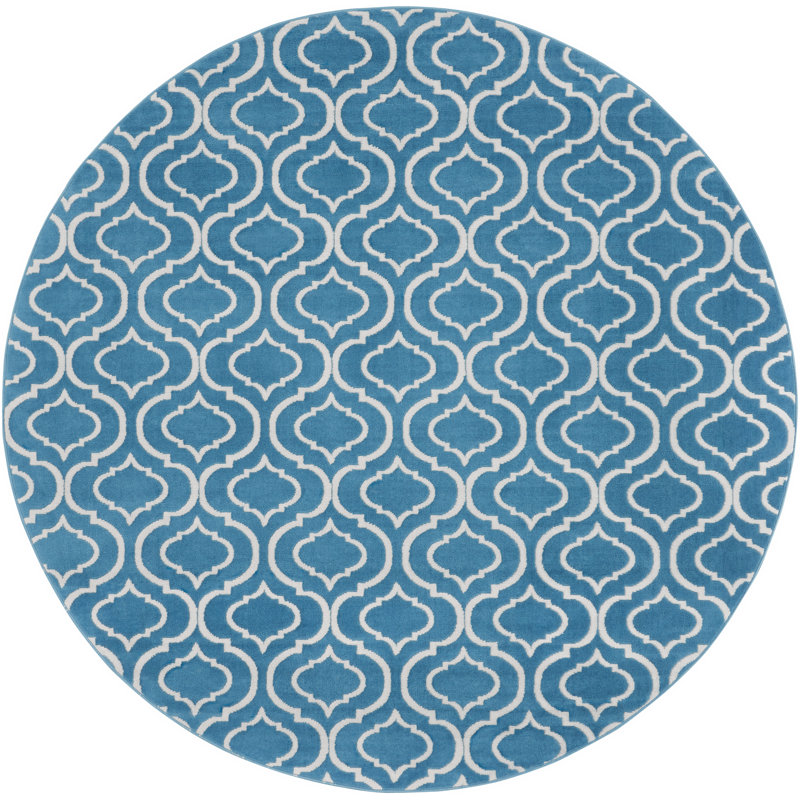 Kardinya Geometric Indoor Rug, Round 8'