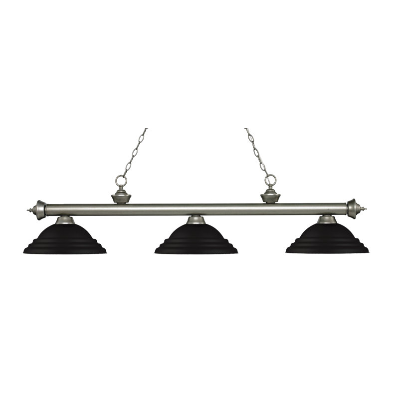 Chevelle 3 - Light Pool Table Lights Pendant, Matte Black, Matte Black