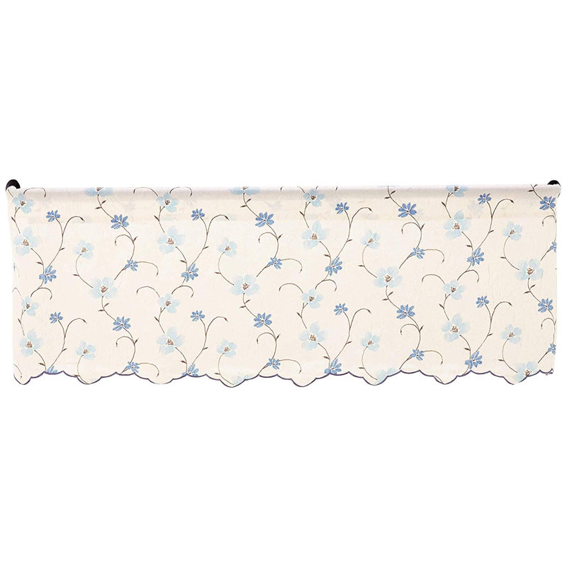 Manche à air en taffetas au motif floral 48 po Elsberry, bleu