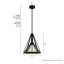 Luminaire suspendu géométrique à 1 lumière Rafner-86178717
