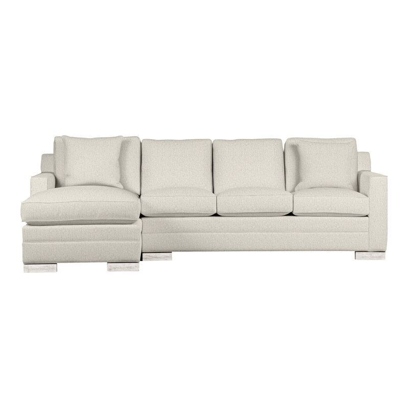 Canapé modulaire 2 pièces American Bungalow, Chenille Nompton Snow Crypton®, Casa Blanca