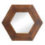Miroir hexagonal 18,5 "x 18,5" avec cadre en bois massif, décoration murale pour le couloir de la salle de bain du salon-115297251