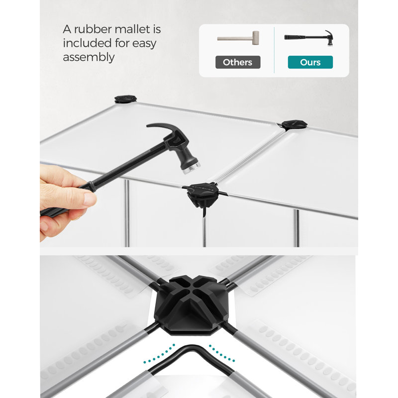 93cm W Plastic Height -Adjustable Shelving Unit