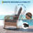 Patio Rattan Rocker Chair with Thick Cushion and High Back for Garden Backyard Porch-199102934