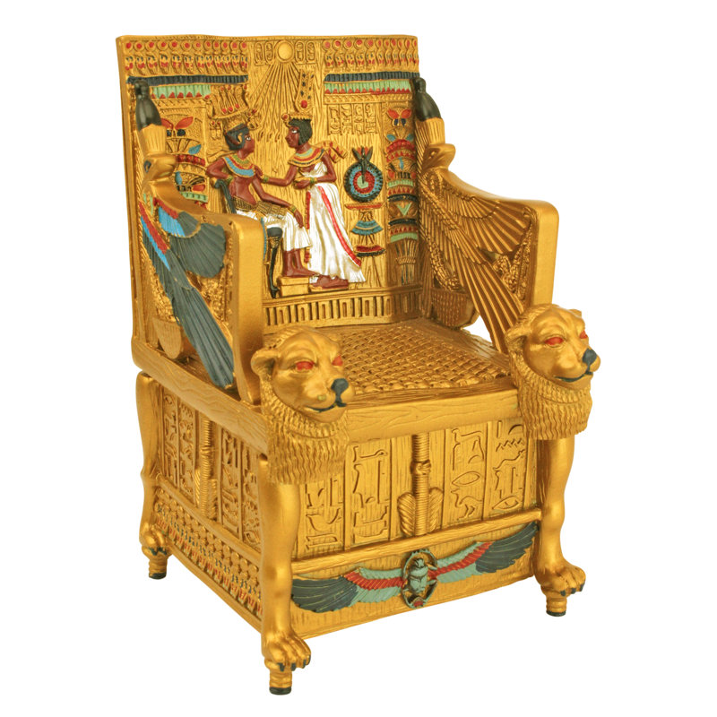 Boîte à trésors trône d'or King Tuts