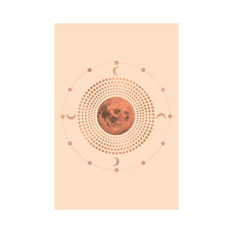 Delicate Moon by Emanuela Carratoni - Print on Canvas, 45.72cm H x 20.32cm W x 1.91cm D, Wrapped Canvas