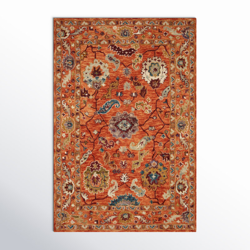 Fierros Wool Oriental Indoor Rug, Rectangle 9'3" x 13'