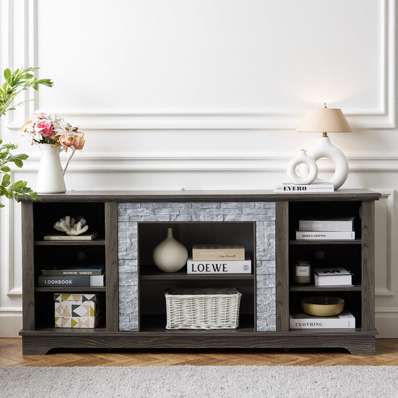 Meuble télé avec meuble télé Mantel Stone, Gris