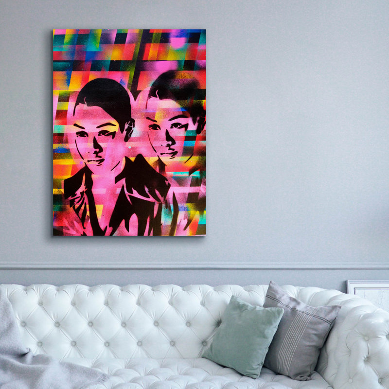 " Androids " by Abstract Graffiti, 54" H x 40" W x 1.5" D