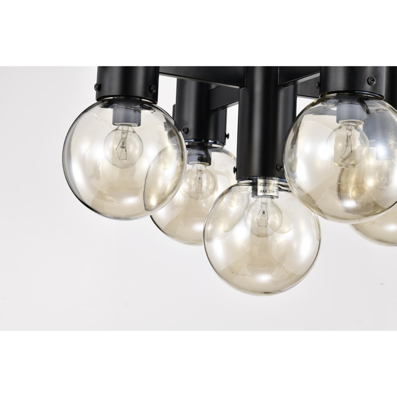 Plafonnier semi-encastré à 5 lumières 18,1 po