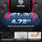 Reclining Ergonomic Fabric PC & Racing Game Chair with Vibration Lumbar Pillow-829223569