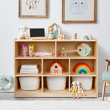 Alcaldes 8-Section Montessori Shelf for Kids 35.4'' H X 44.6'' W Toy Storage
