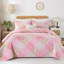 Ensemble de courtepointe réversible à motif floral 3 pièces 3 pièces-122256888-122256886